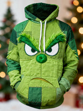 Herren lustige klassische Weihnachts zeichentrick figur Patchwork Hoodie